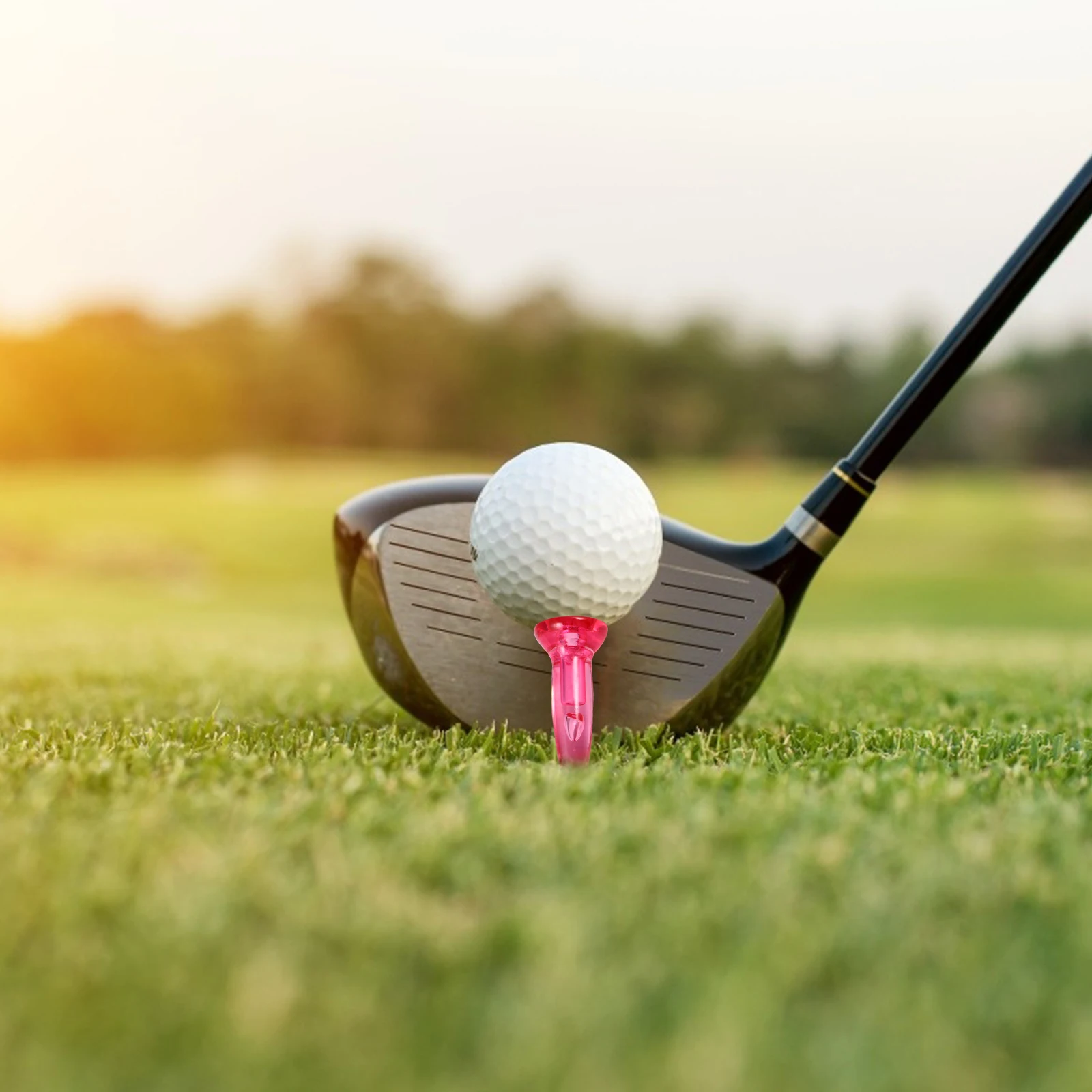 

2 Pcs Golf Ball Golfs Equipment Tees Plastic Accessories Props Supplies Pink Holder Man