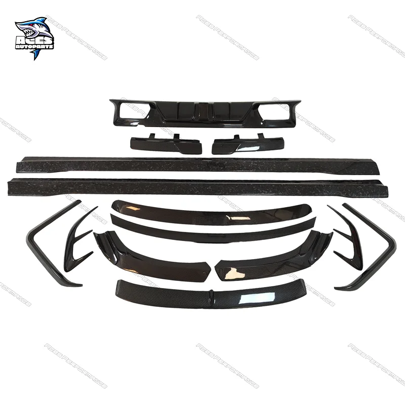 M Style Dry Carbon Fiber Body Kit for Rolls Royce Ghost Front Lip Side Skirts Rear Diffuser Spoiler Splitters Aero Bodykit