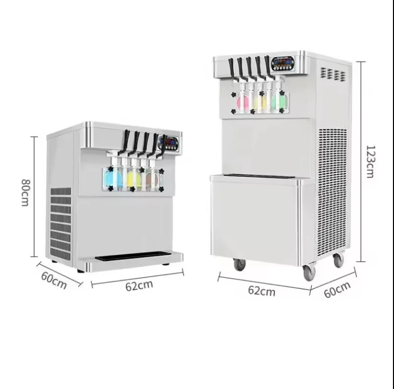 Different Flavor Stainless Steel Frozen Yogurt Machine Commercial Using Ice Machine Price Soft Serve Ice Cream Machine