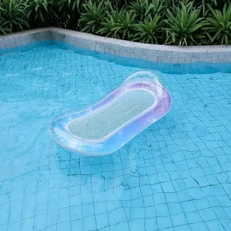 Aufblasbare Wasserhängematte, schwimmendes Schwimmbett, schnell aufblasbare, tragbare Poolmatratze für Outdoor-Wasserspiele, Poolpartys und Entspannung. – Detail 3