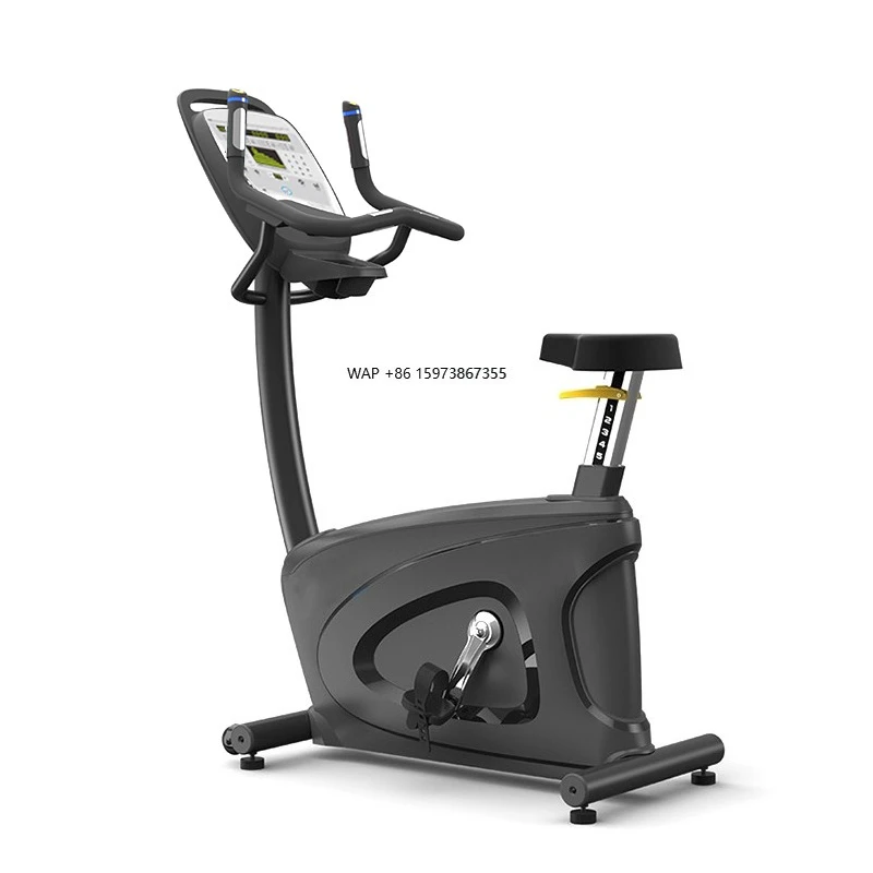 Indoor commercial stationary automatic vertical exercise bike with pedal steel frame 180 kg capacity