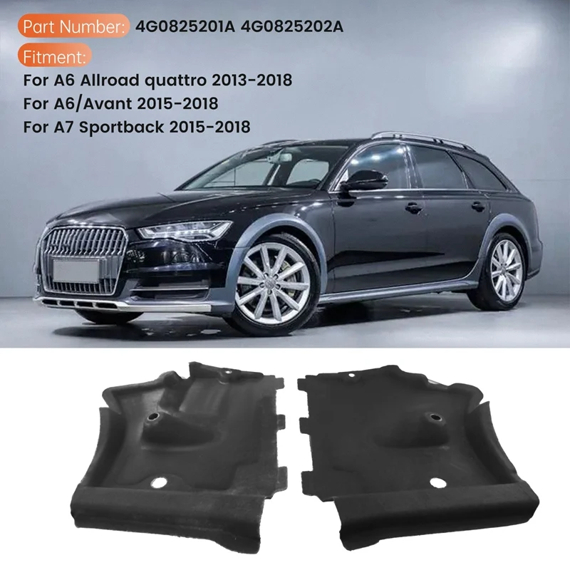 1 Pair Underbody Cover Engine Lower Guard 4G0825201A 4G0825202A For  A6/Avant A7 Sportback