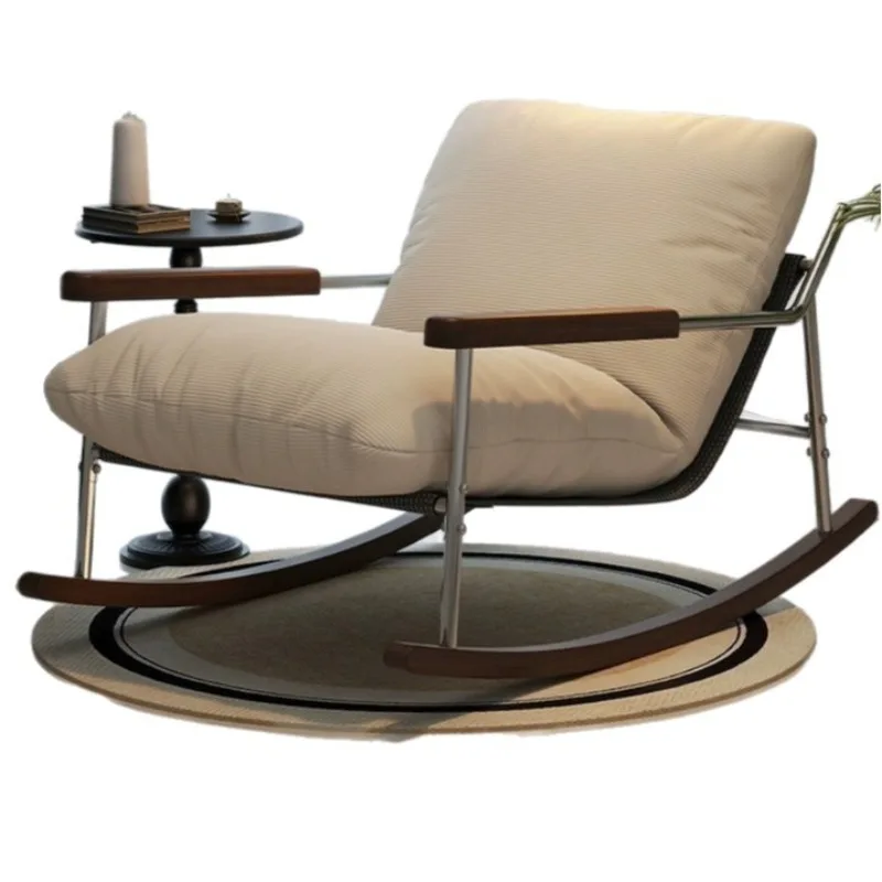 Medieval style balcony home backrest lazy recliner single chair living room leisure chair