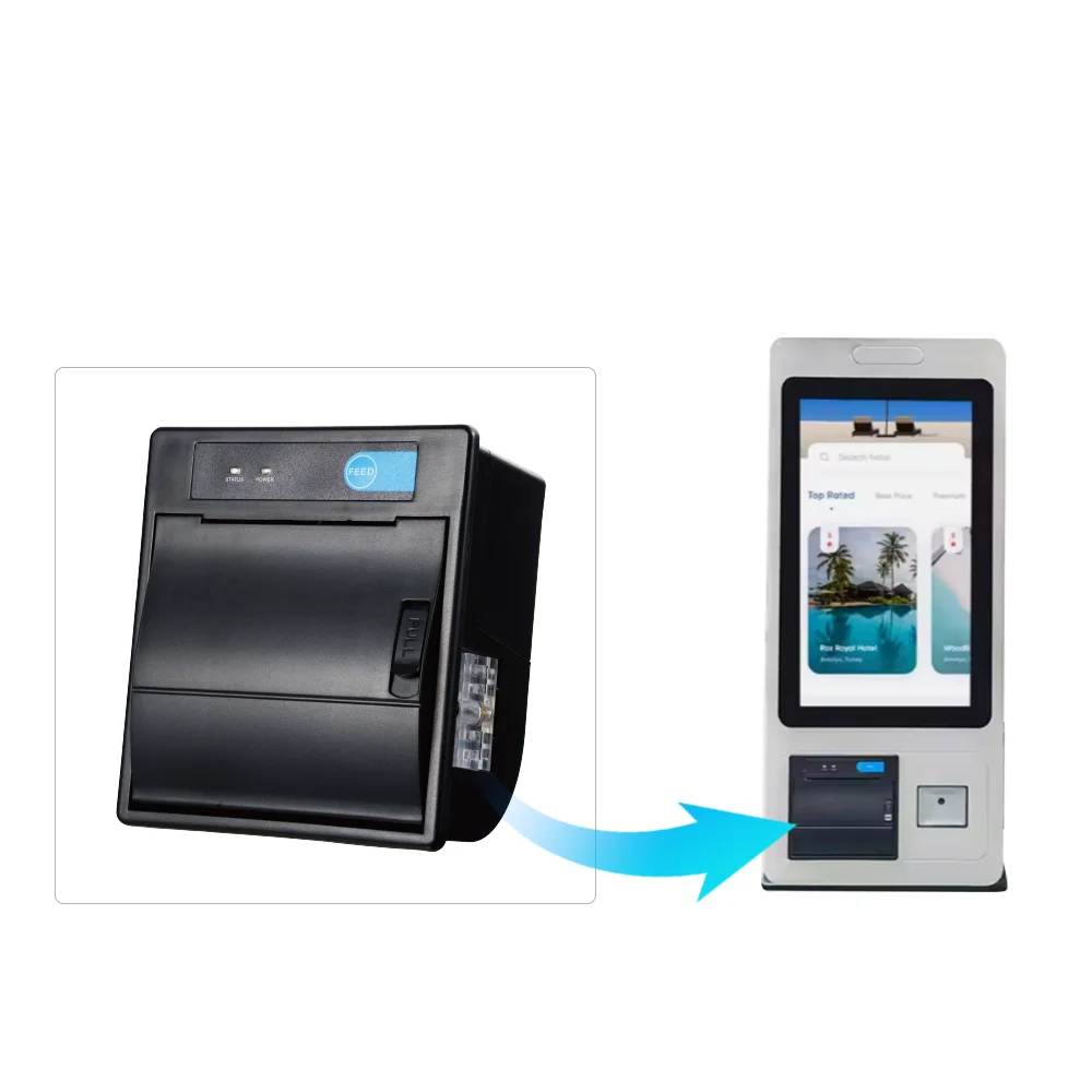 

Cashino EP-360C 80mm Kiosk Embedded Panel Thermal Receipt Printer With Auto Cutter For Order KIOSK.