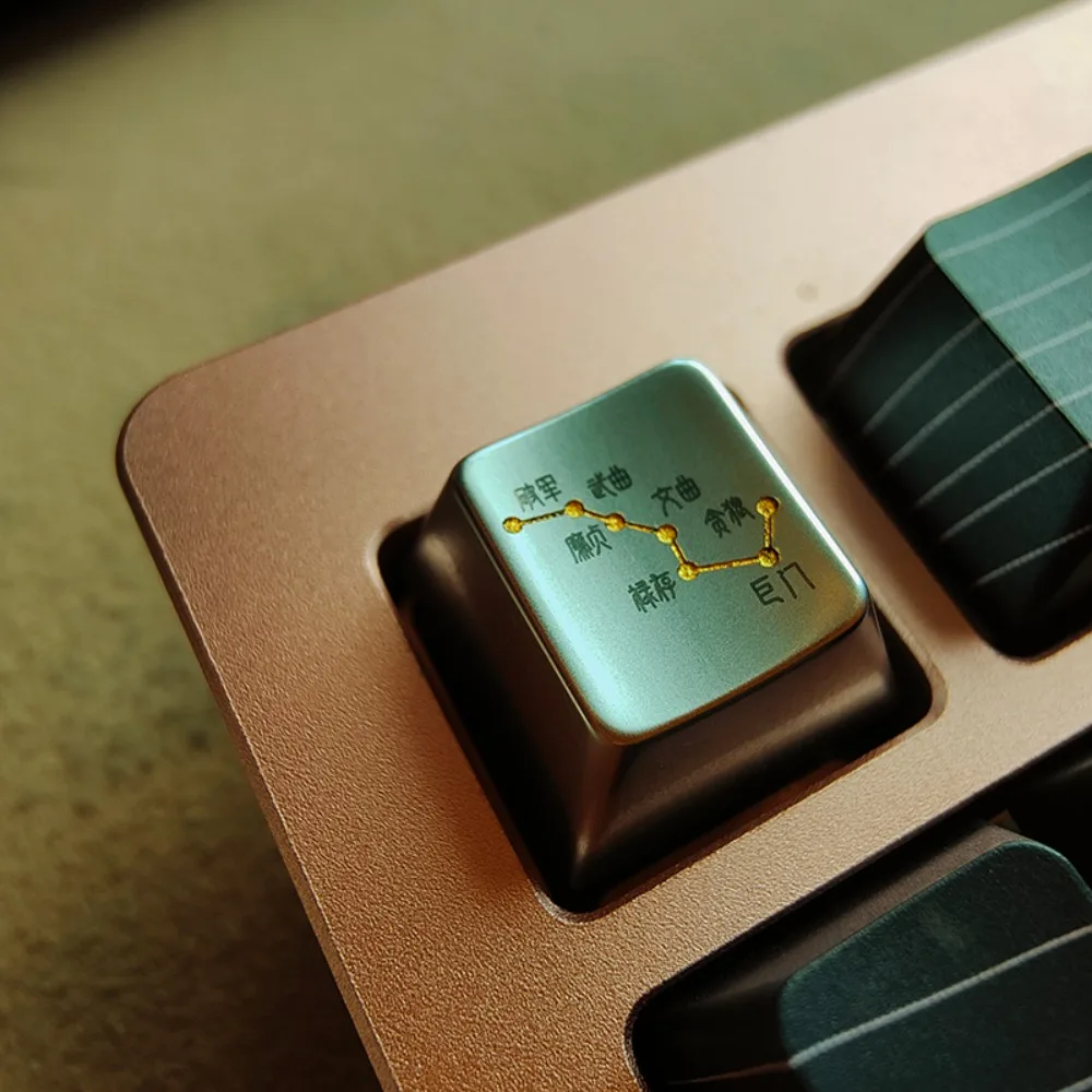 빅 디퍼 테마 키캡 맞춤형 금속 크리에이티브 공예 체리 R4 ESC 1U 키캡 기계식 키보드 게임 액세서리 선물