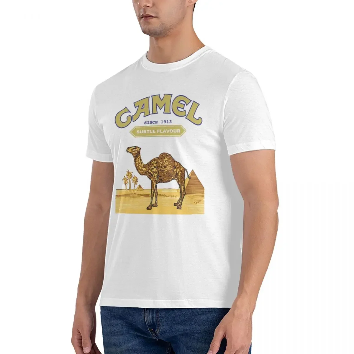 100% Cotton Camel Cigarettes T-shirt Male Funny Oversized T Shirt Men Round Neck Summer Shirts Tops S-6XL