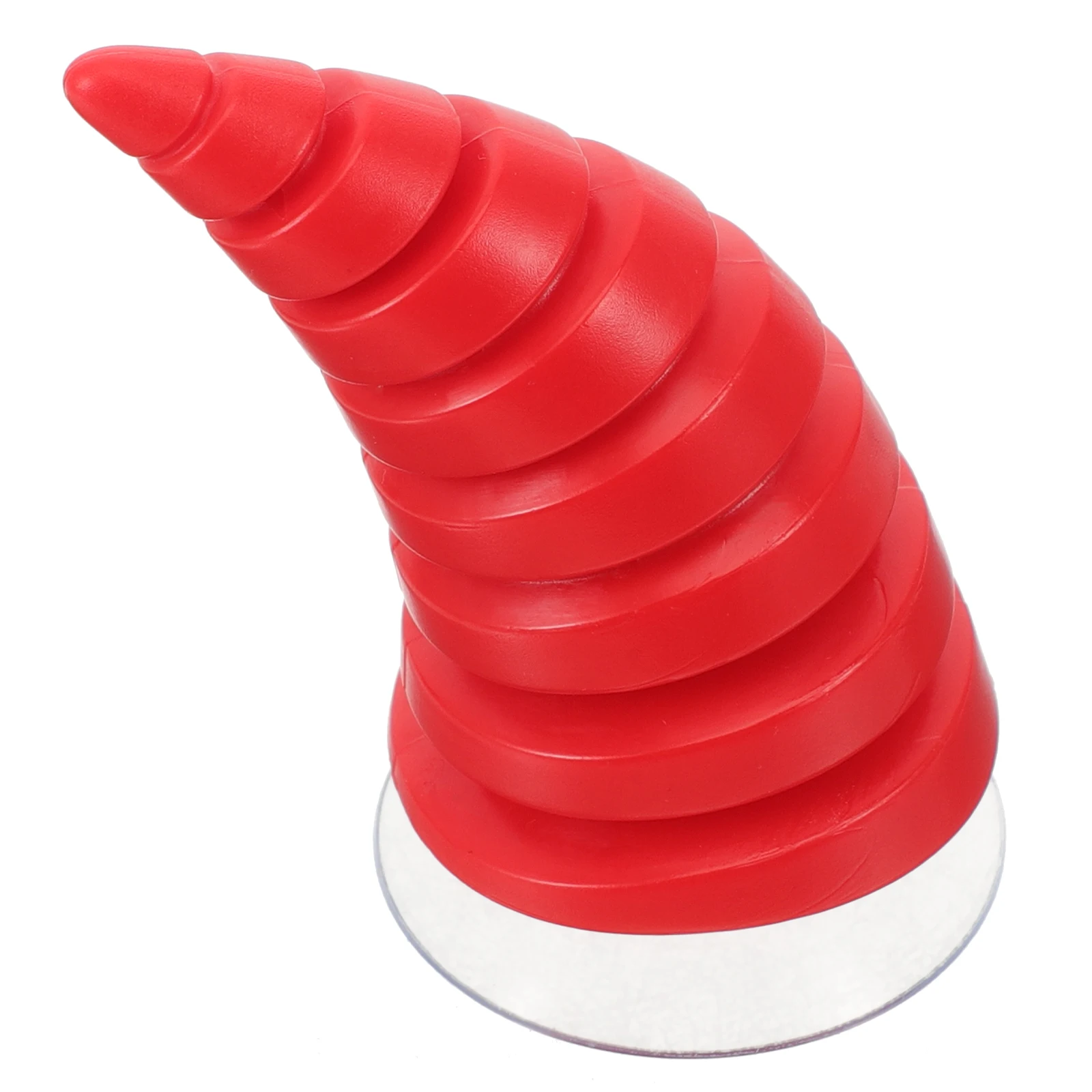

3D Suction Cup Horns for Motorcycle Bike Accessories Red Plastic Decoration Lightweight Stylish Shape Easy Removal