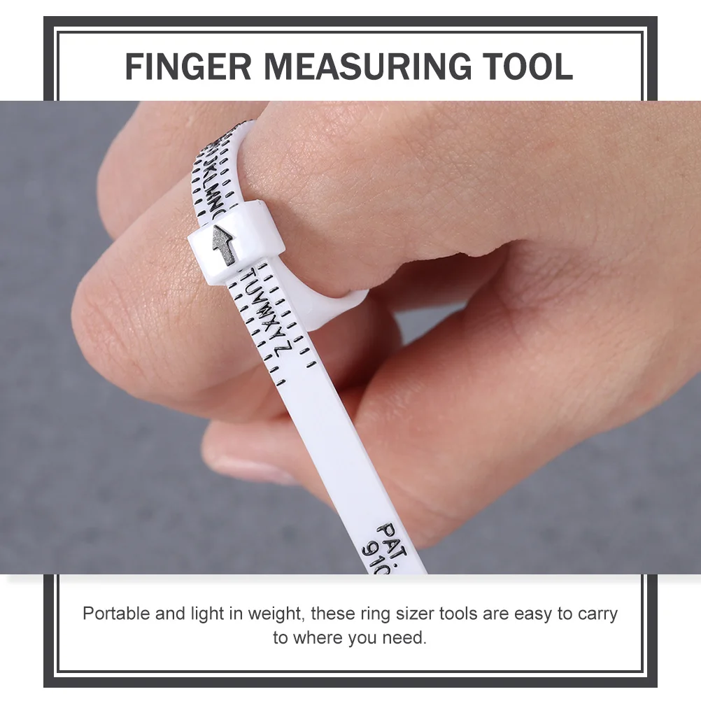 

Ring Measuring Size Gauge Accessories for Ring Sizer Man Portable Light Finger Measurement Jewelry Sizer Plastic