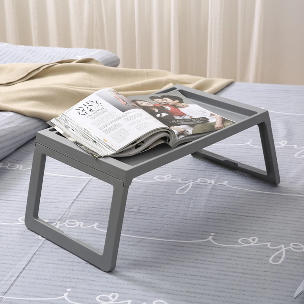 Nice Laptop Stand Bed Folding Bedside Table Desk Foldable Computer Breakfast Beige Student Study Work Laptop For Breakfast Desk