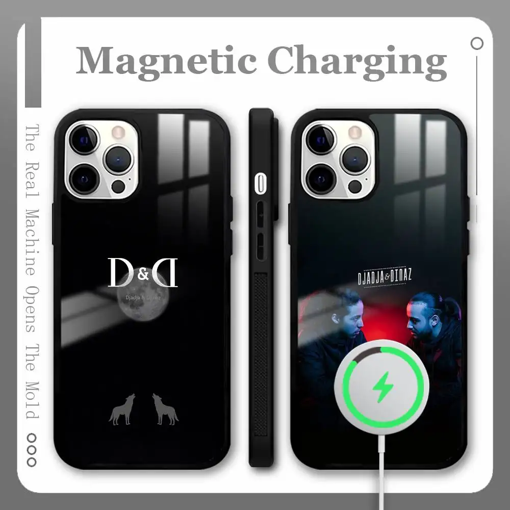 حافظة هاتف D-Djadja & D-Dinaz MagSafe مغناطيسية لهاتف iPhone 16 15 14 13 12 11 Pro Plus Max شاحن لاسلكي صغير Funda