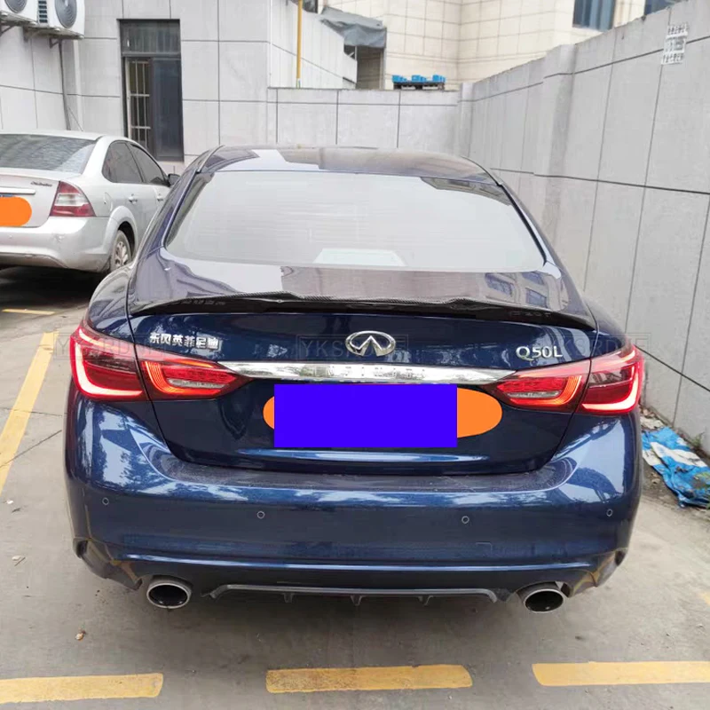 High Quality For Infiniti Q50 Q50S 2014-2020 4-Door Saloon PSM Spoiler ABS Rear Wing Glossy Black Or White