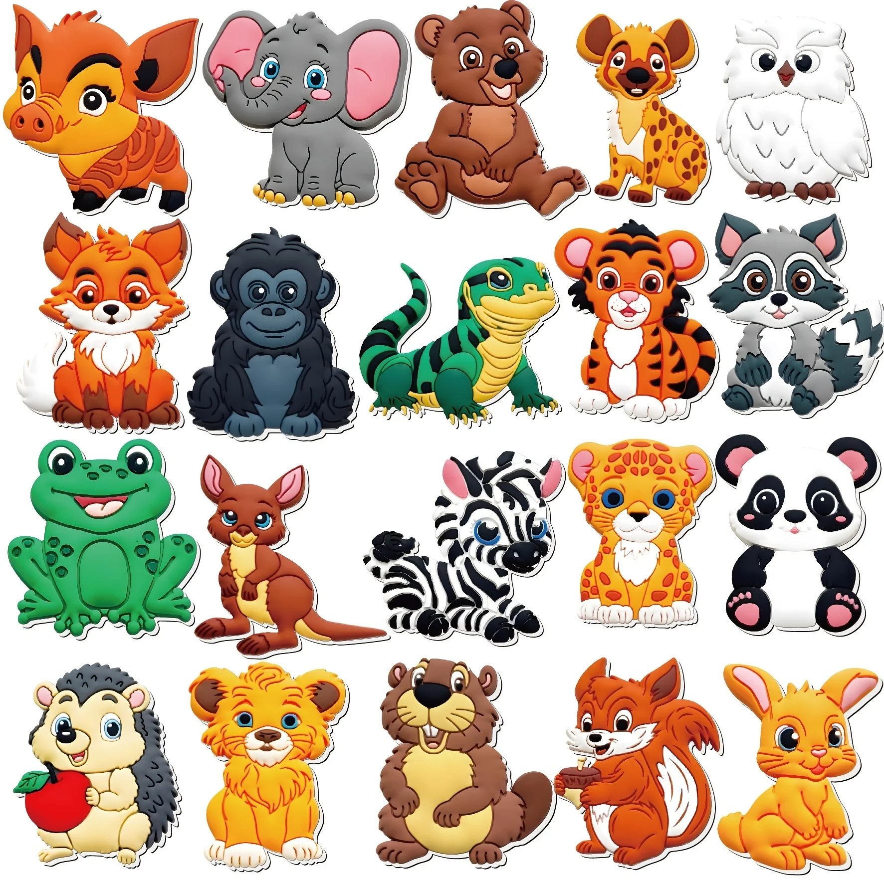 Magnetische Kühlschrankfliese mit Zoo-Motiv, PVC-Material, Geeignet als Kühlschrankaufkleber, Tafel-Schuljahresgeschenk