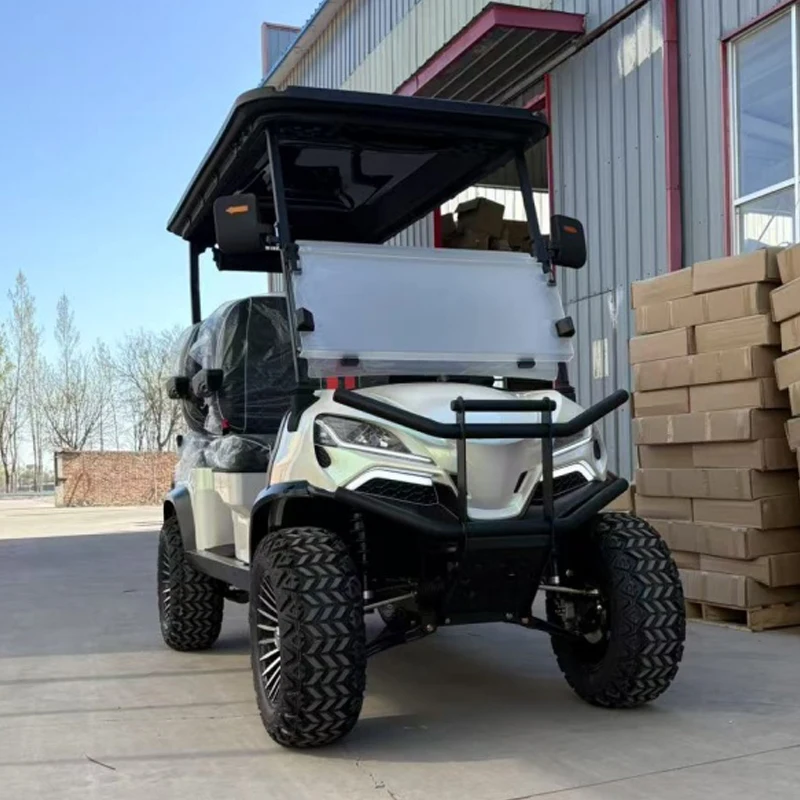 

2025 New Club Off Road Hunting Golf Carts Four Wheel Vehicle Lithium Battery Electric 2 4 6 Seater Golf Cart