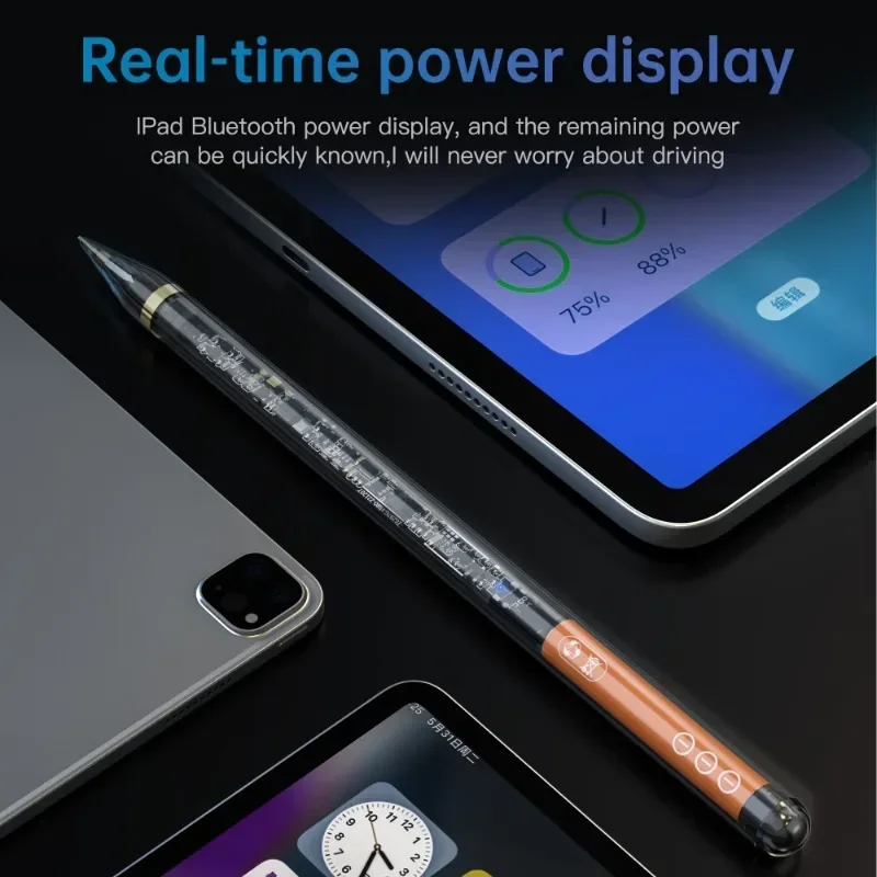 Transparent Touch Pen for IPad Air 4 Pro 11 12.9 Mini 6  IPad Pencil with Wireless MagneticCharging Palm Rejection Stylus Pencil