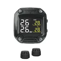 Wireless Motorcycle TPMS Tire Pressure Monitoring System Digital LCD with Two External/Internal Sensors for BMW for Honda