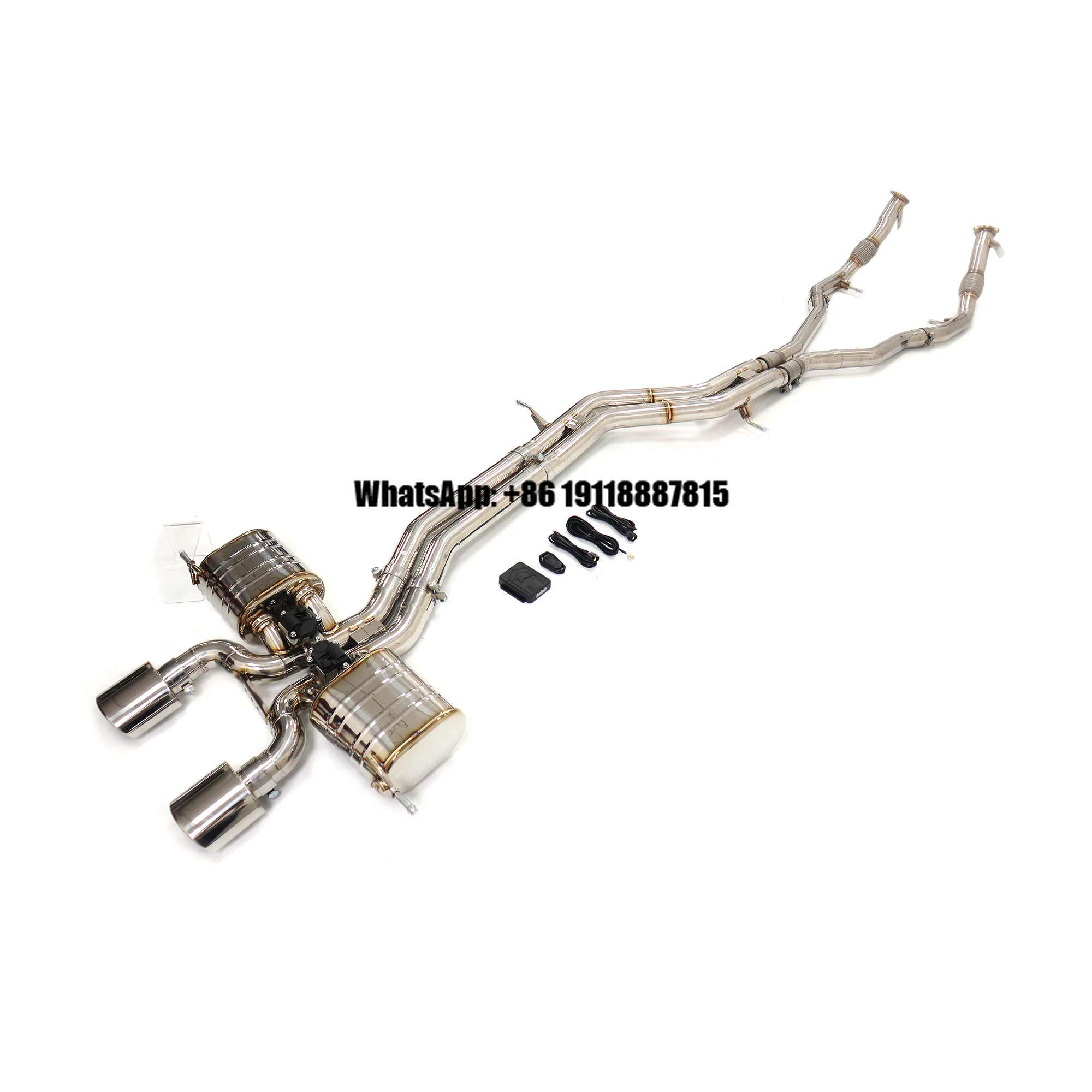 Exhaust Full Set Stainless Steel for Porsche Cayenne GTS Modify TurboS Catback Front Tube Exhaust Pipe With Valve Auto Parts