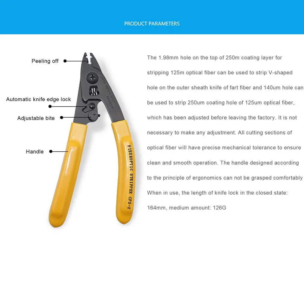 CFS-2 FTTH Optical Fiber Stripping Tool Plier Fiber Optic Stripping Wire Stripper Fiber Optic Cable Stripper Dropshipping