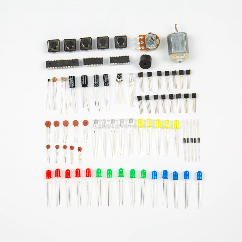 KUONGSHUN E4-4 Electronics Fans Package D Kit With Retail Box DIY Kit LED Capacitor for Arduino