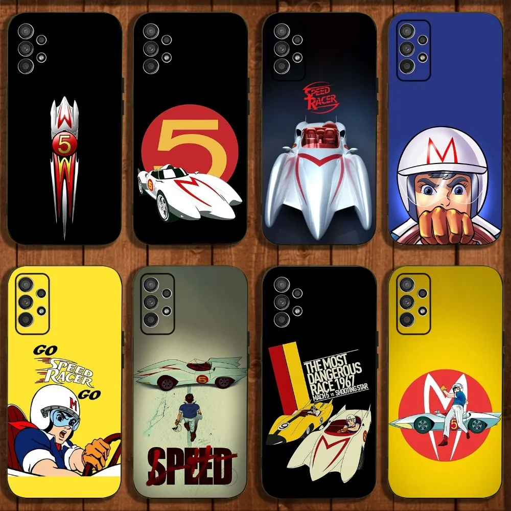 Чехол для телефона аниме S-Speed Racer Mach FIVE, мягкий черный чехол для Samsung Galaxy A13,A21s,A22,A31,A32,A52,A53,A71,A80,A91