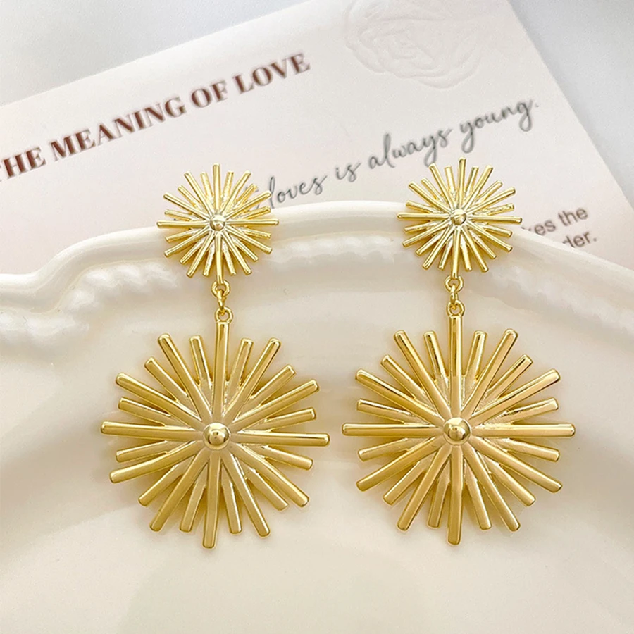 Ethnic Fashion Jewellery - 태양 귀걸이 Starburst 천상의 보석 떨어지는