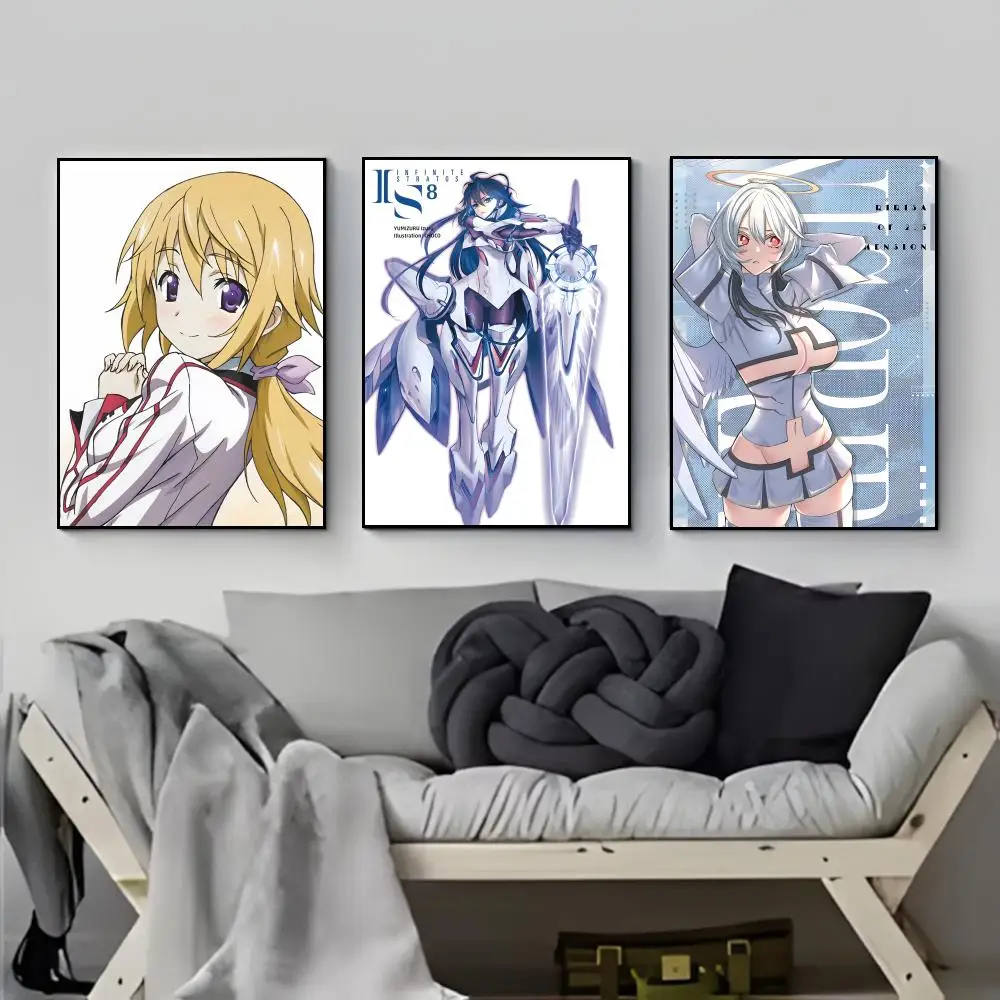 Mecha Harem I-Infinite Stratos Sci-Fi Anime Battle Art Poster HD  Waterproof Wall Sticker Bar Living Room Decor Gift