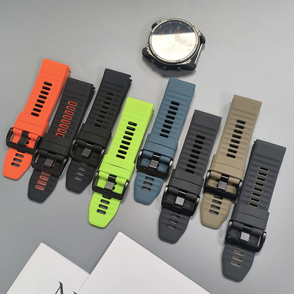 22/26mm Watch Band for Garmin Fenix 9 Pro Solar Fenix E 8 7X 6X 5X Plus Sports Bracelet Tactix8/Instinct 3 QuickFit Rubber Strap