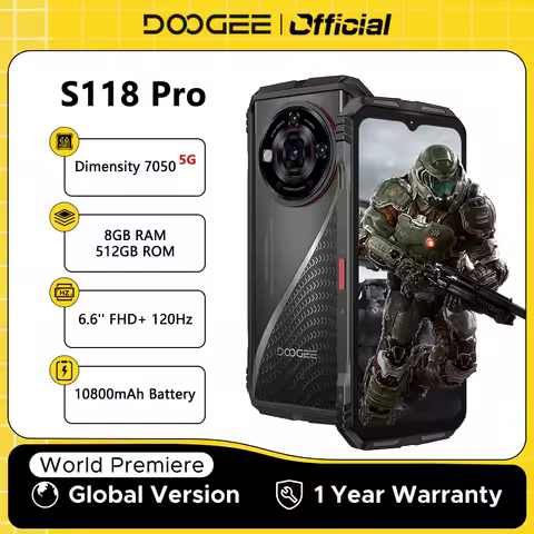 World Premiere DOOGEE S118 Pro 5G Rugged Phone 6.6...