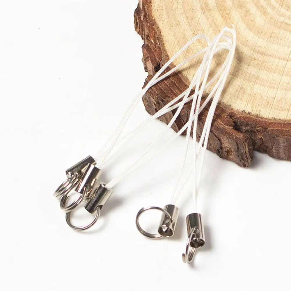 

Lanyard 100pcs/ bundle Double Ring Handmade Materials Threads Cords Pendant Key Ring Jewelry Key Chain Jewelry Making