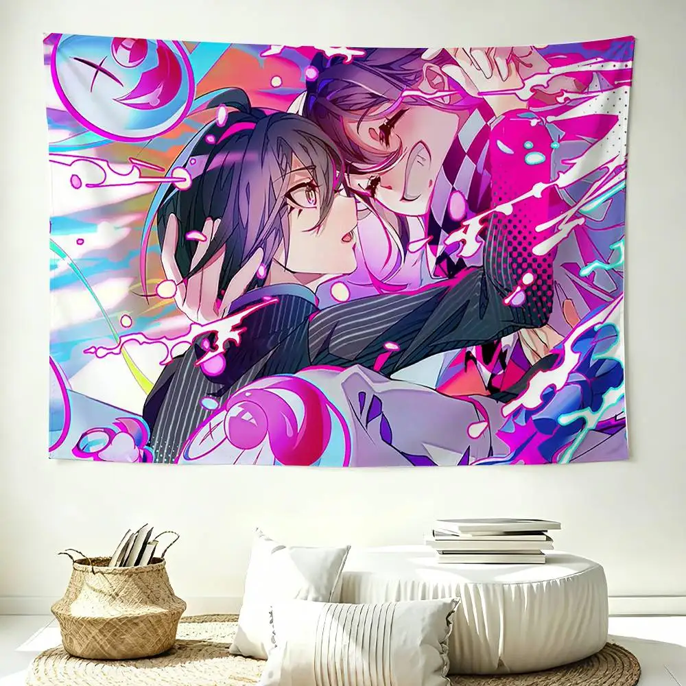 K-Kokichi O-Ouma Shuichi Saihara D-Danganronpa Flags Wall Hanging Background Art Banner for Bedroom