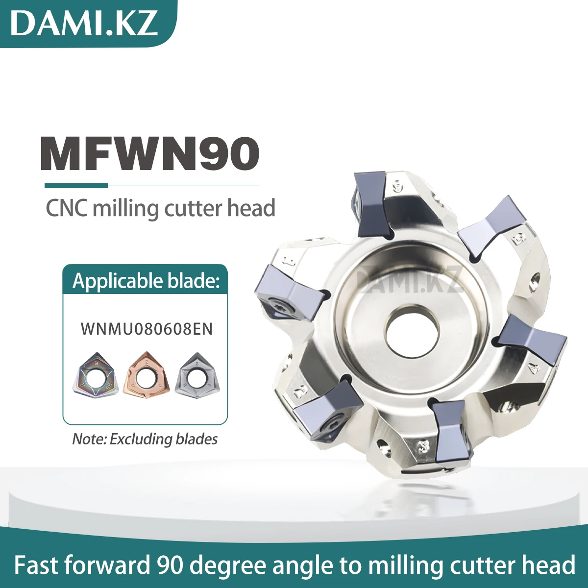 

CNC Lathe Tool MFWN90 Degree MFWN900 Double Sided Hexagonal Heavy Cutting Milling Cutterhead Forward And Reverse Face Cutterhead