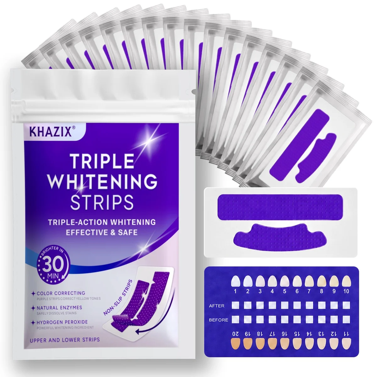 7pcs Dental Care Strips Oral Hygiene Teeth Patch Fresh Breath Mouth Cleaning Strips for Daily Use