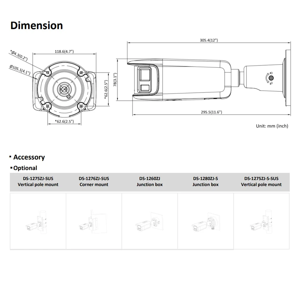 Hikvision DS-2CD2T87G2P-LSU/SL 8MP 4K Dual-Objektiv Panorama ColorVu POE IP-Kamera Stroboskoplicht Akustischer Alarm 2-Wege-Audio – Detail 5