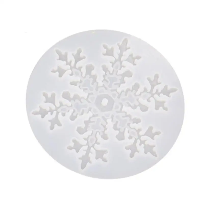 A52E Snowflake Pendant Mould Silicone Mold for Christmas Tree Decoration Jewelry Tool
