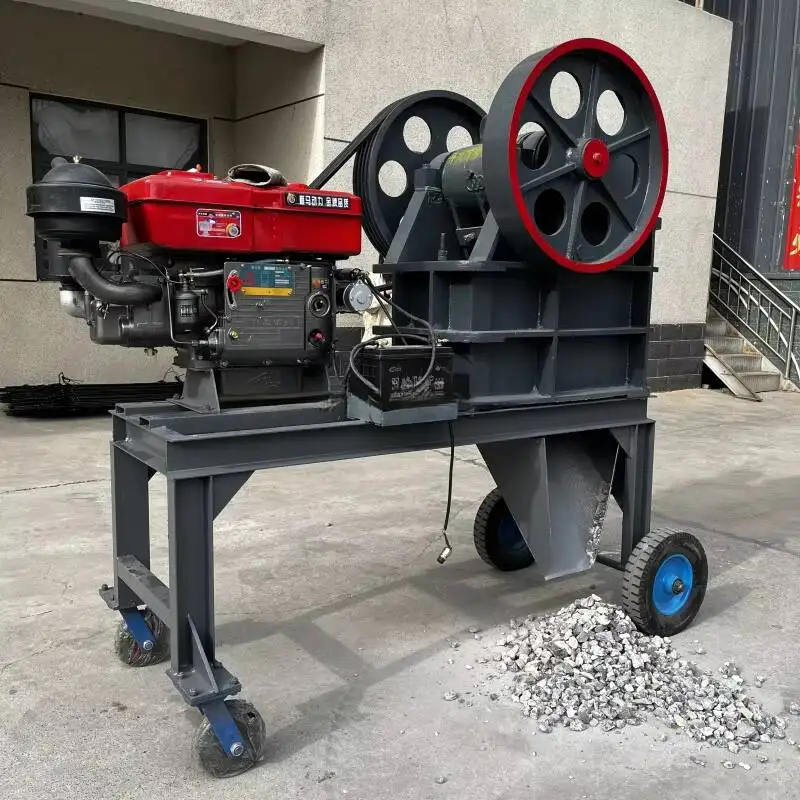 Jaw Crusher Factory Direct Sales PE250*400 Small Mobile Diesel Basalt For Crushing Construction Gravel