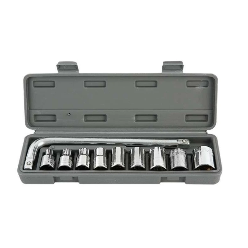 

10pcs Maintainence Car Repair Quickly Release Labor Saving Home Portable Sleeve Socket Wrench Set Manual Wrench Tools