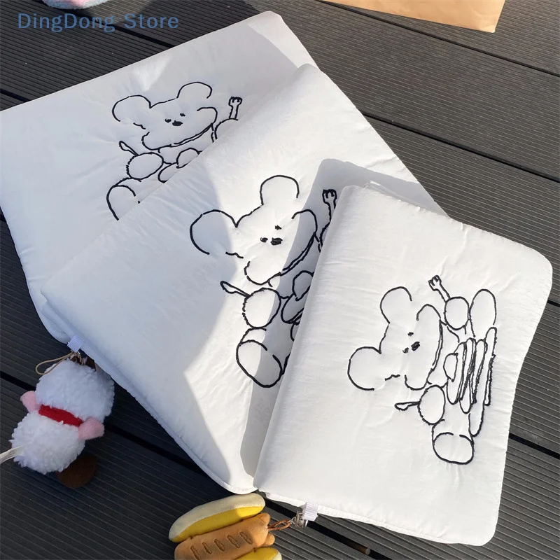 Cartoon Cute Bear Foldable Laptop Computer Sleeve Bag 11/13/15 Inch Handbag For Macbook For IPad Pro For DELL For HP