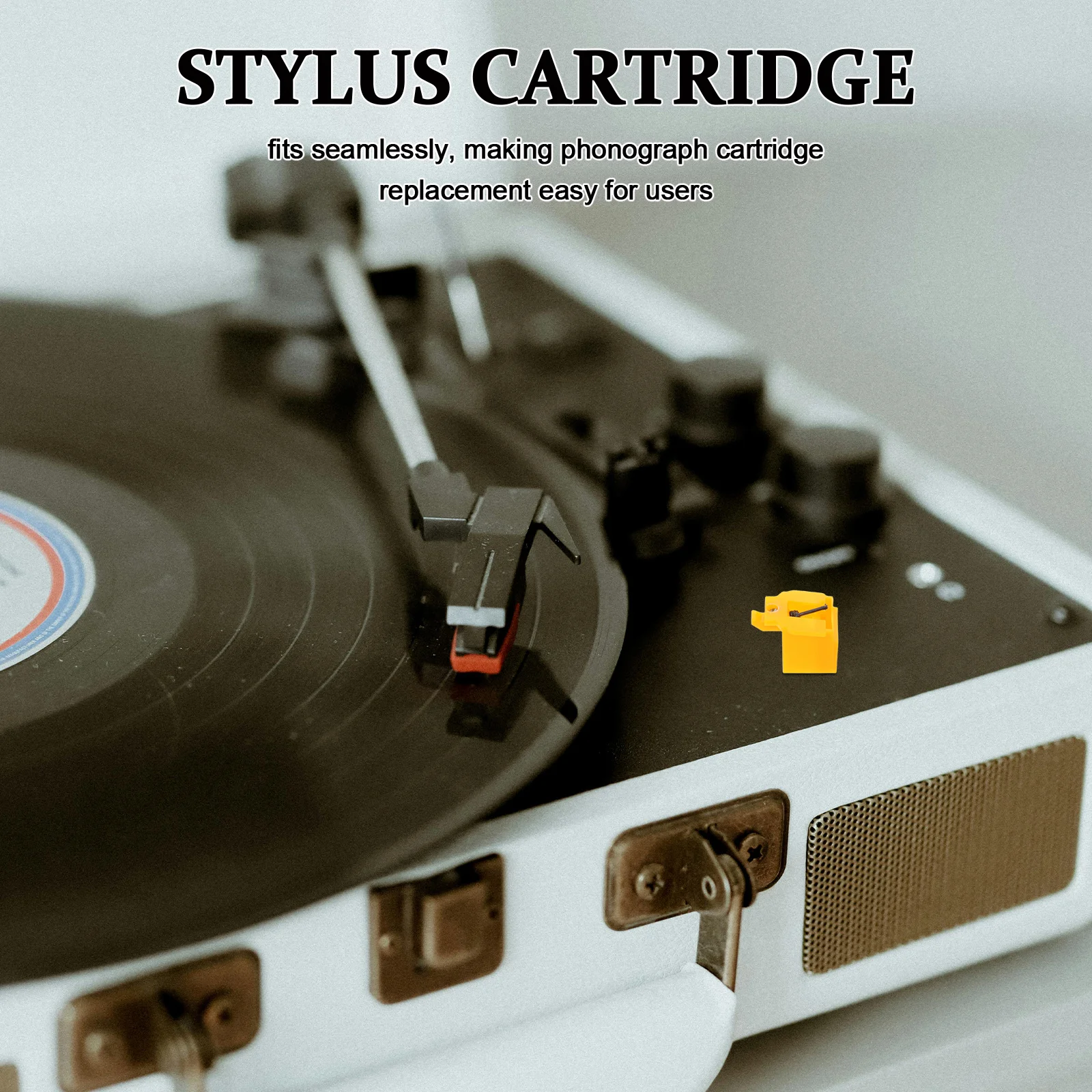 Replacement Stylus For Vinyl Player Yellow Atn3600L Compatible Turntable Needle High-Fidelity Phonograph Cartridge