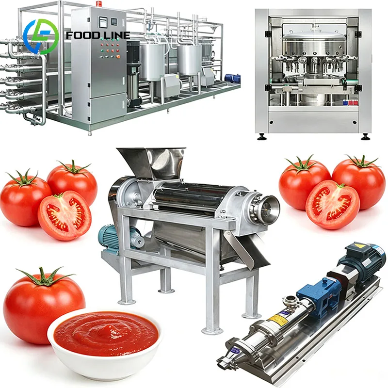 Tomato Making Machine Tomato Processing Line Paste Ketchup Sauce Puree Juice Food Factory Customized