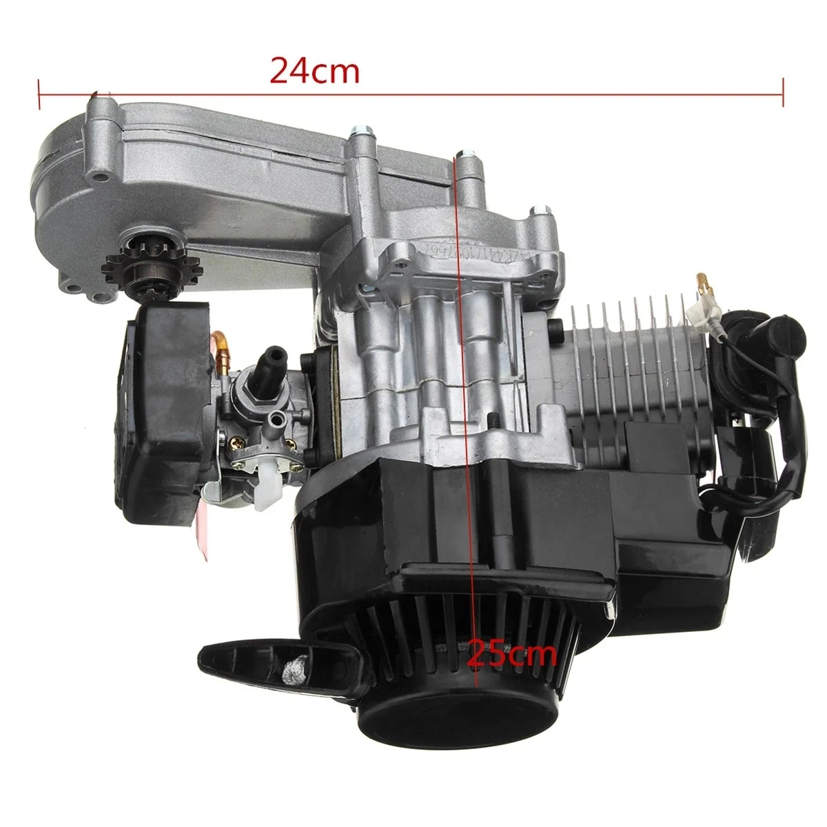 49Cc 2-Stroke Pocket Bike Engine Motorcycle Engine Motor Air Filter Pullstart Quad Pocket Bike Cross Bike ATV