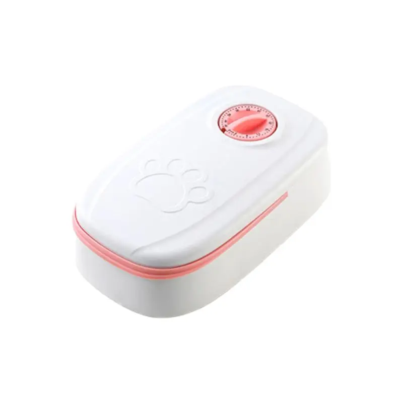 

ABMO Автоматическая кормушка для домашних животных с таймером Автоматический дозатор сухого корма для собак Диспенсер для кошачьего корма с таймером Кормушка для кошек и собак Розовый