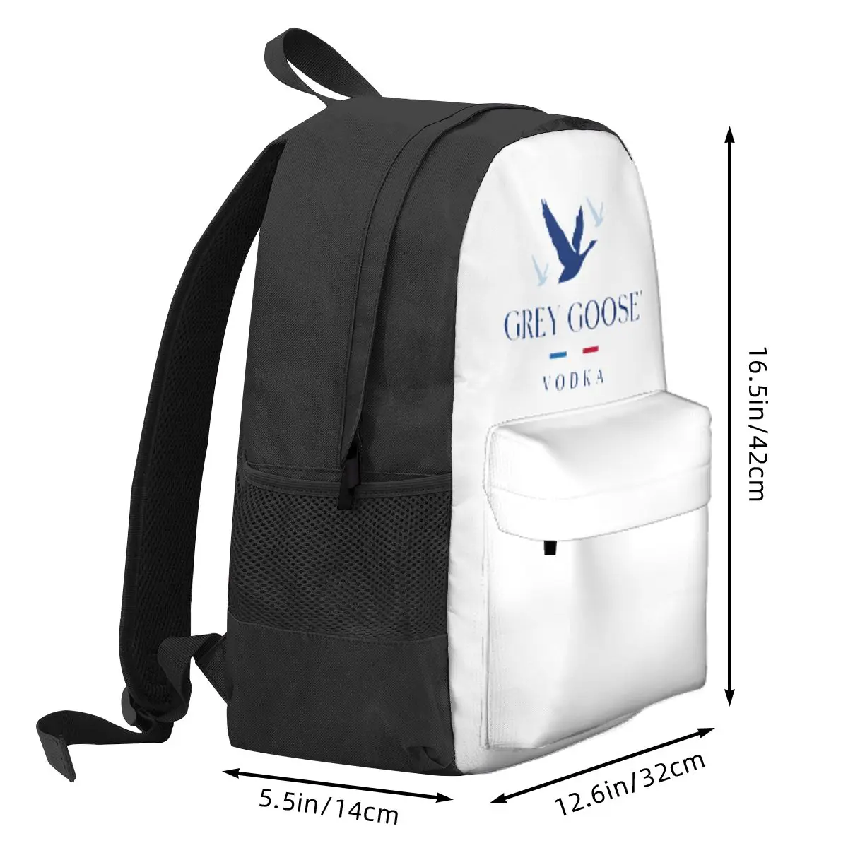 Grey Goose Vodka Student Backpack School Bag Hiking Travel Daypack for Men Women Bookbag Shoulder Bags