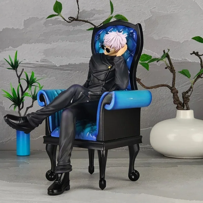 24cm Anime Jujutsu Kaisen Figurki Sofa Geto Suguru Satoru Gojo Figurki akcji PVC Model kolekcjonerski Urodziny dla dzieci Zabawki