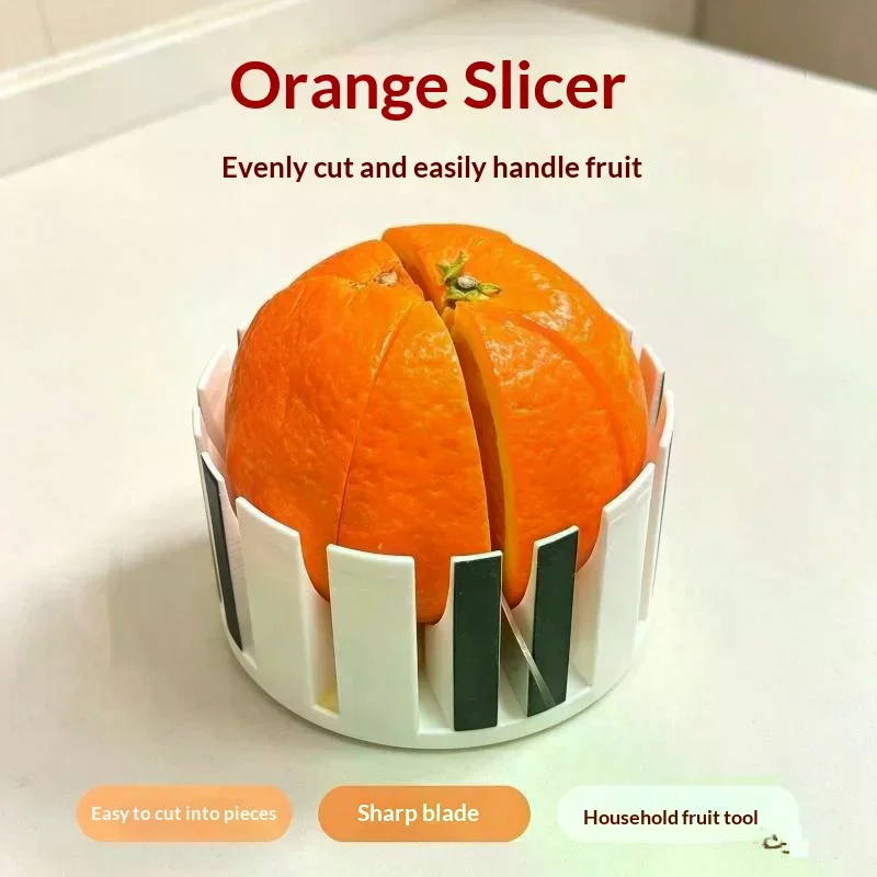 3D Printed Orange Slicer Kitchen Must Have Safe Tool With Non Slip Handle For Quick Easy Slicing Without Hurting Hands