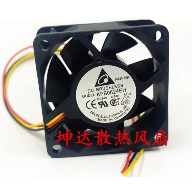 

New Fan For AFB0624EH - AF00 DC 24V 0.36A 6025 High Air Volume Fan 60*60*25mm