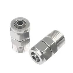 Fast twist lock nut 4mm-16mm OD Tube Stainless Steel SS 304 Pipe Fittings Connector 1/8