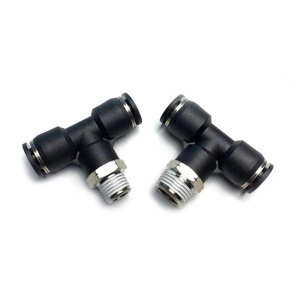 NPT pneumatic quick connector PBT Tee 1/4