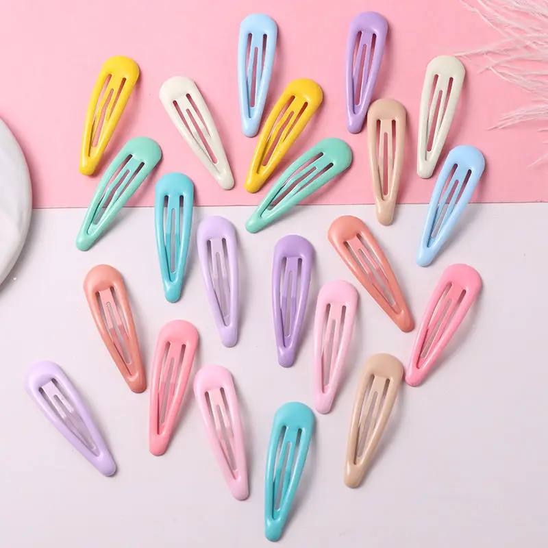 Y2K Women Girls Cute Colorful Waterdrop Shape Hairpins Sweet Dopamine Girl Hair Clips Barrettes Slid Clip Hair Accessories