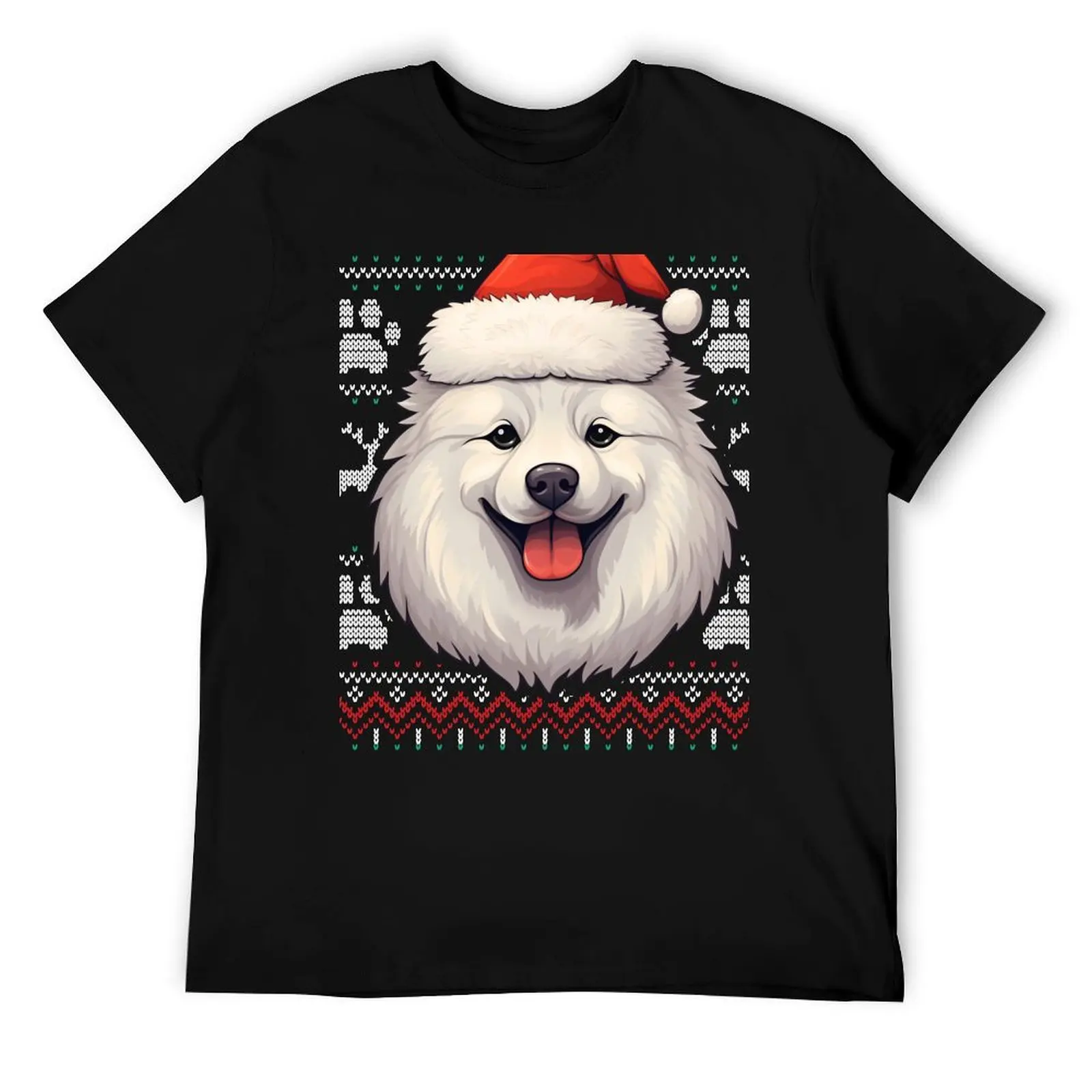 Samoyed Ugly Sweater Christmas T-Shirt man t shirts cotton t shirts designer T-Shirt