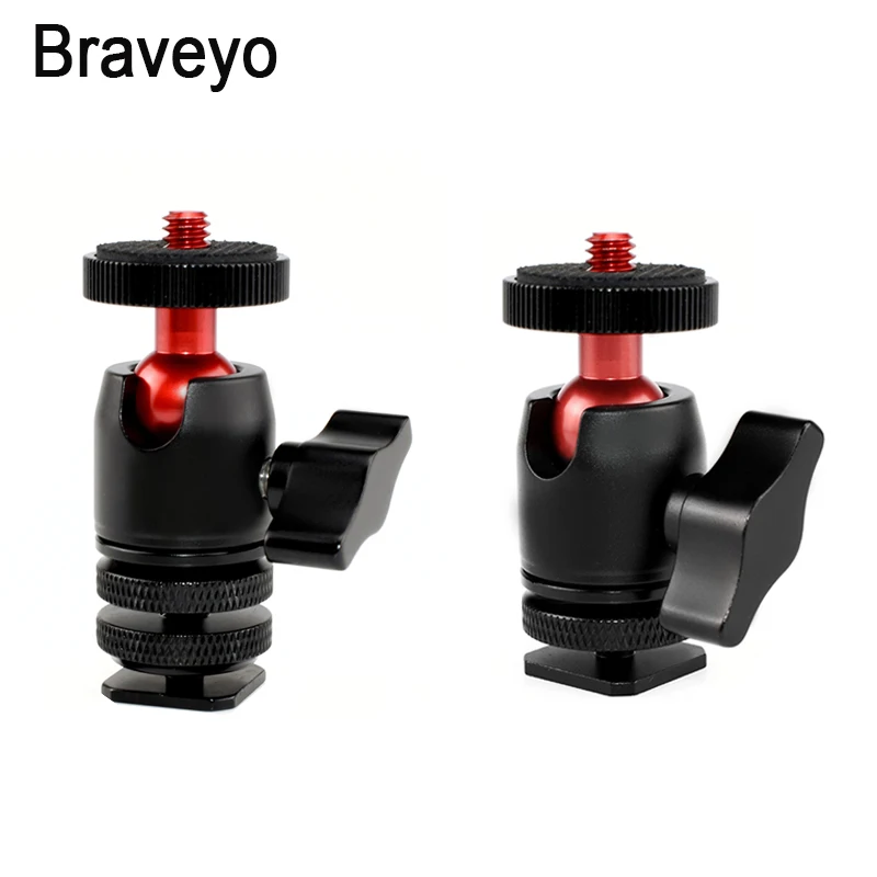 

Mini Ballhead Camera Hot Cold Shoe Mount Adapter 360 Degree Rotation Shooting Photography Accessories Installation Ball Head