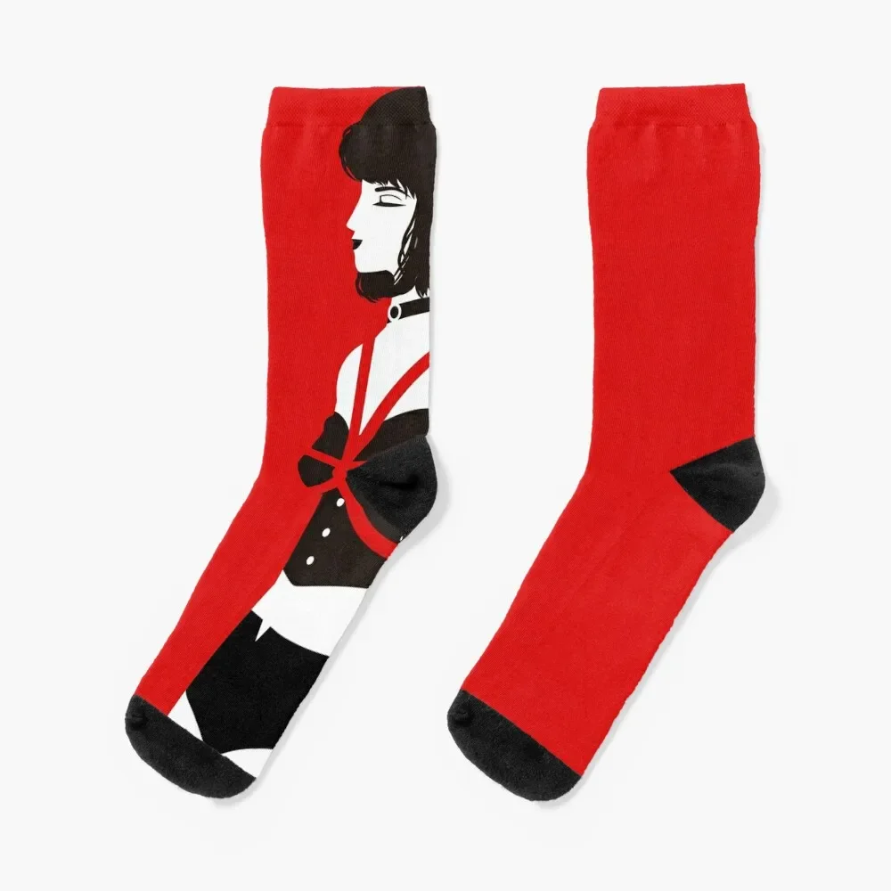 

minimalist bdsm shibari bondage fetish woman Socks christmas gift cool hiking Running Socks Women's Men's